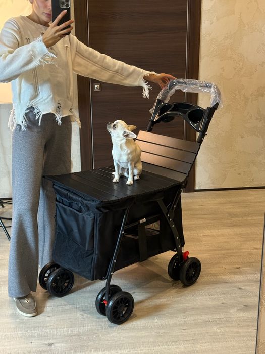 Візочок для виставки, зооколяска, зі столиком, коляска для собак, кота