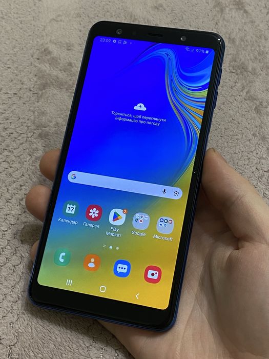 Швидкий Телефон Samsung Galaxy A7 2018 4/64gb NFC Android 10 #88