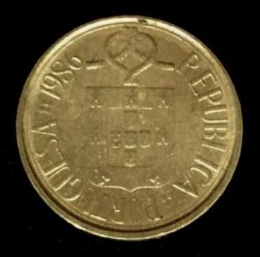 Moeda de 1 escudo níquel-latão - Portugal - 1986