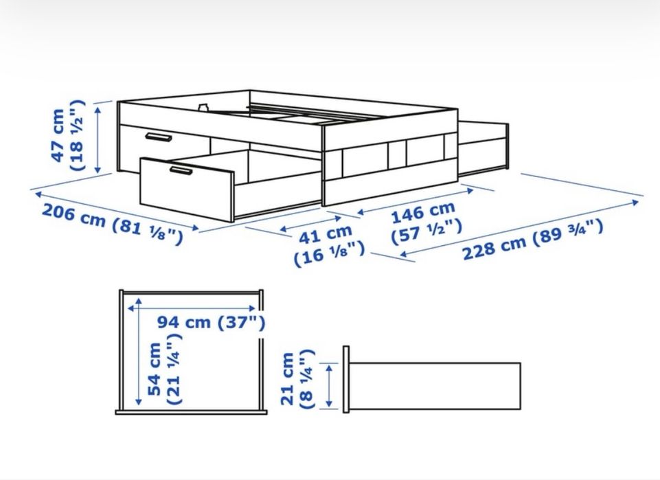 Cama Casal IKEA Brimnes