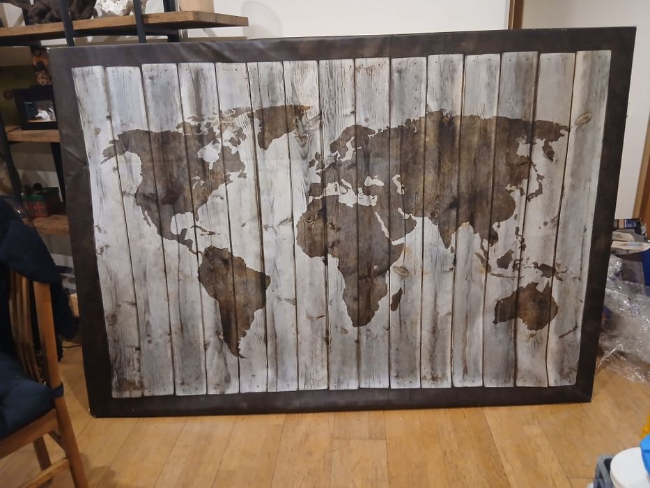 Quadro mapa mundo