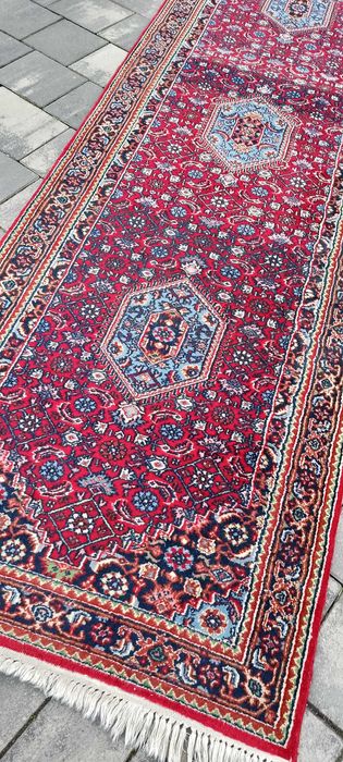 Bidjar chodnik wełniany tkany ręcznie 281 x 80 cm wełna perski dywan