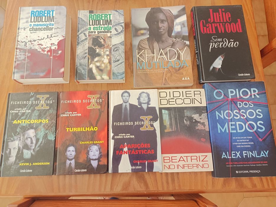 Livros  Robert Ludlum, Julie carwood, Didier decoin , Alex Finlay , ficheiros secretos