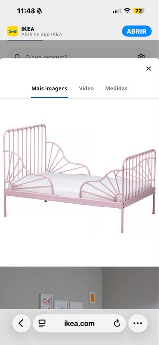 cama regular infantil rosa