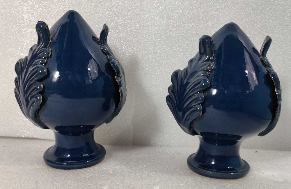 Pinhas em cerâmica para varandas - azul escuro