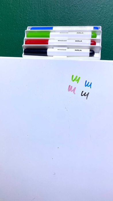 Ikea Spontan + markery i gąbka Tablica magnetyczna biała 37x78