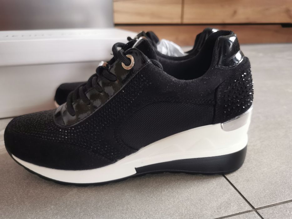 Jak Nowe sneakersy Jenny Fairy czarne 37 na korutnie grubsza podeszwa