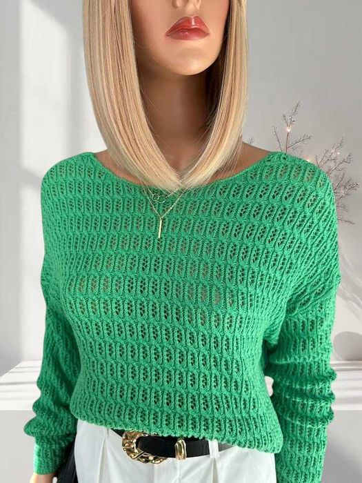 Nowy zielony ażurowy sweter damski Reserved rozmiar 38 M