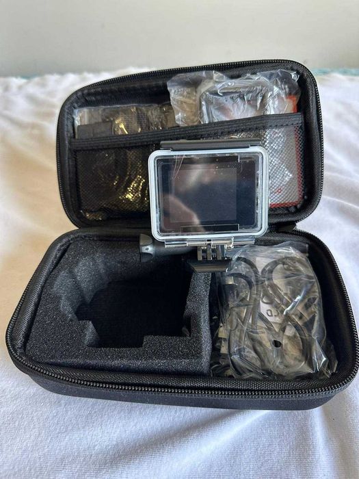 Câmara de Ação Porodo 4K Waterproof com Wi-Fi – Nova (Nunca Usada)