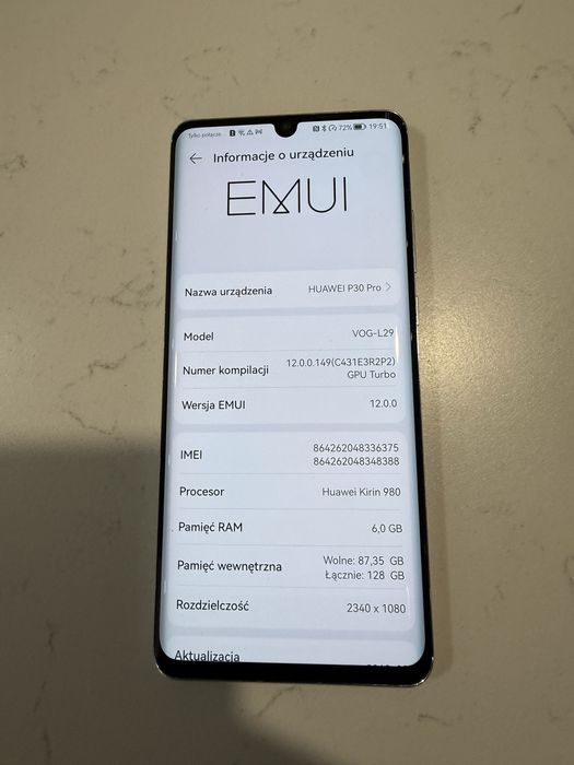 Huawei p 30 pro    6,0 /128 super stan