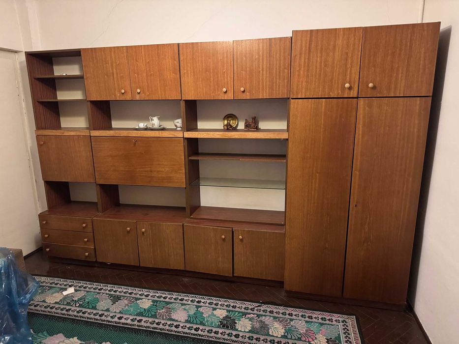 Oddam duży zestaw mebli stylowych PRL regały szafy salon kuchnia