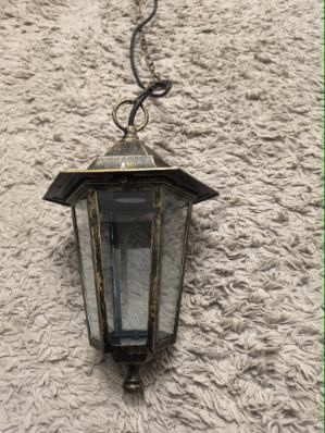 Kinkiet i lampa wisząca na zewnątrz