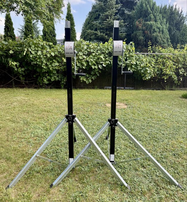 Statywy Oświetleniowe Korbowe Basic 2800 (Winda) – Komplet 2 szt. | Udźwig 80 kg