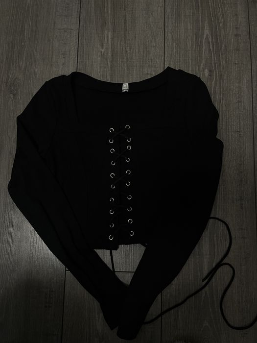 Кроп-топ чорний; топ жіночий