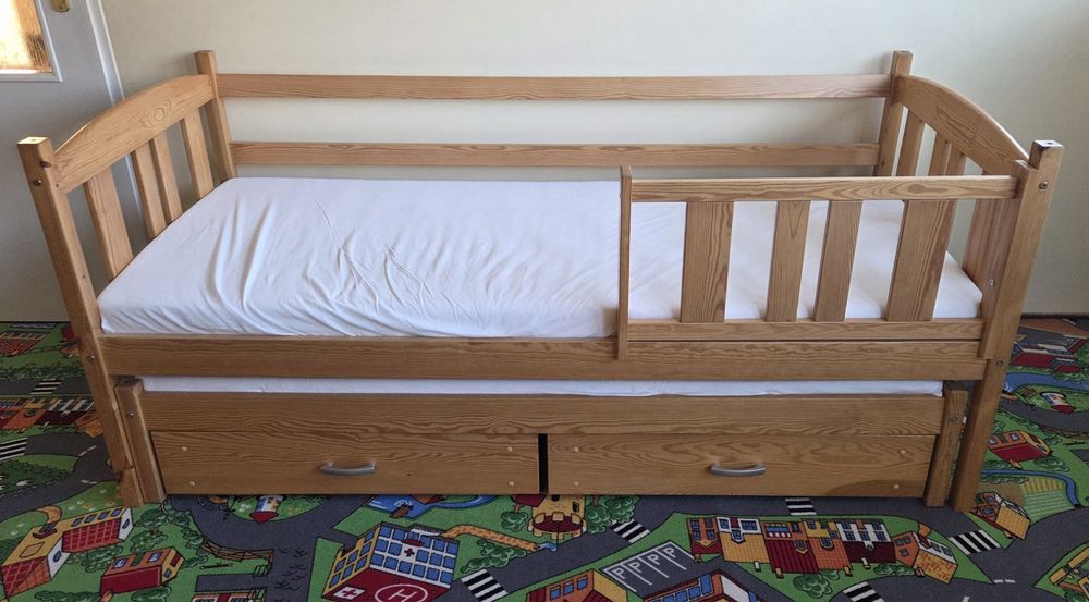 Łóżko podwójne młodzieżowe 190x80 nowe materace wygodne