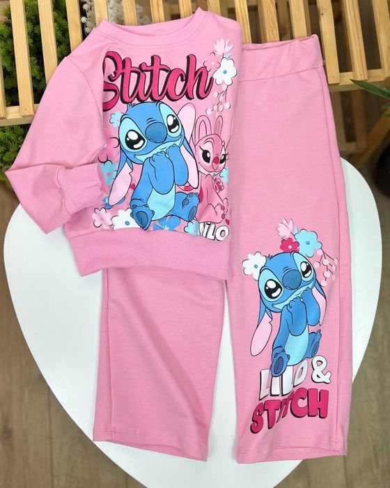 Костюм для дівчинки стіч рожевий Костюм для девочки Стич розовый