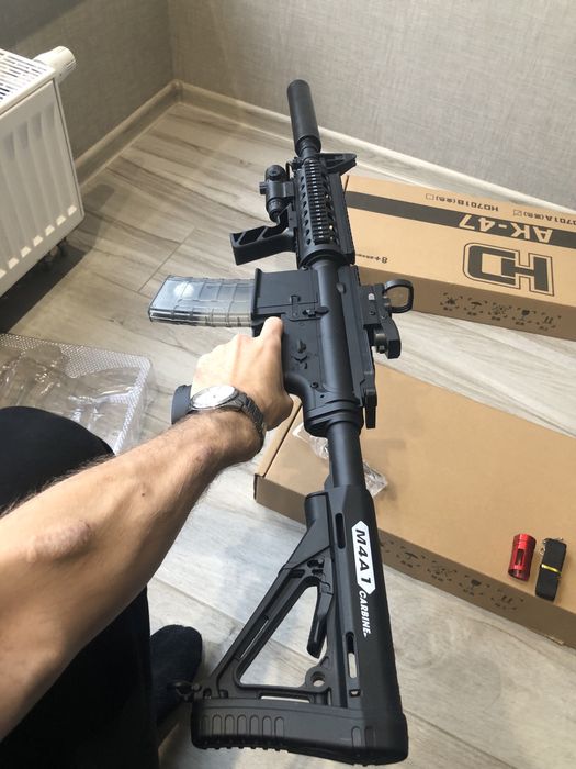 Профессиональный игрушечный автомат М4А1 на орбизах,PRO гель бластер