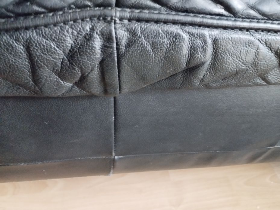 Sofa skórzana czarna
