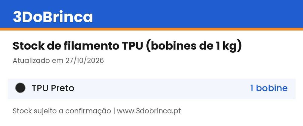 Filamento 3D TPU Preto 1kg - Profissional Lab