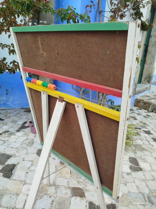 Quadro de Giz Antigo para Crianças - Brinquedo Antigo Português  em Madeira