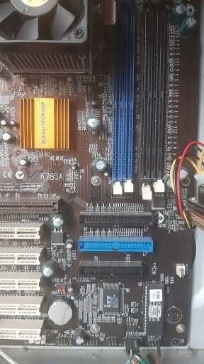 Komputer PC ECS k7s5a płyta główna zasilacz procesor