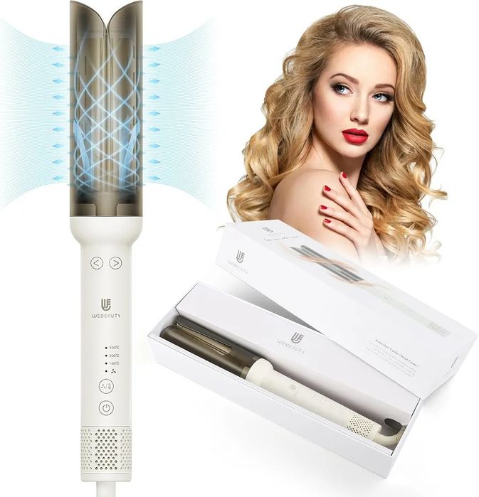 WeBeauty обертова плойка для завивки волосся, автоматичний локон для завивки,3 рівні температури нагрівання,захист від опіків
