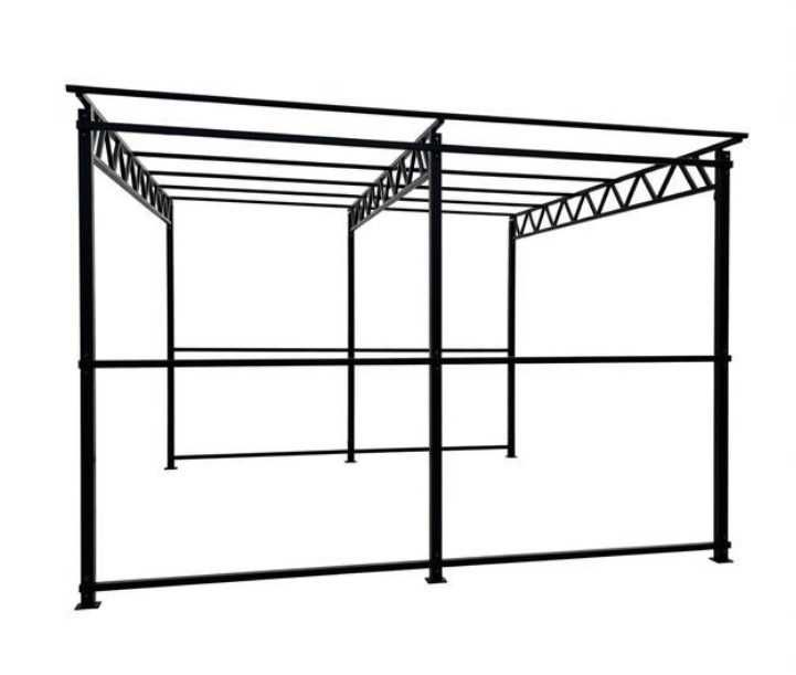Альтанка навіс односхилий металевий каркас 3x3м