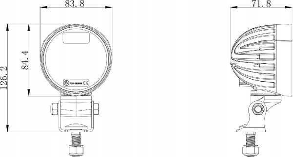 Lampa robocza LED 40W 4000lm 10/30V wtycza Deutsch 4 LED 360° Kramp