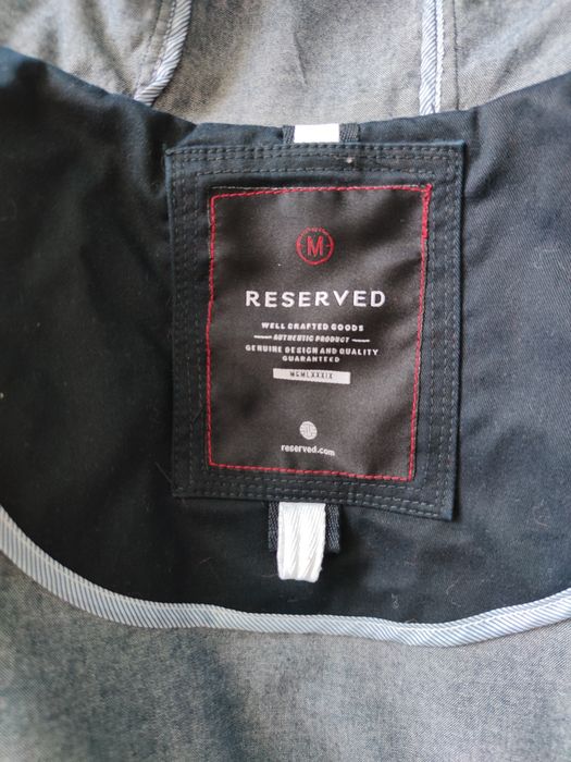 Kurtka męska z kapturem jesienna, parka, granatowa r. M Reserved