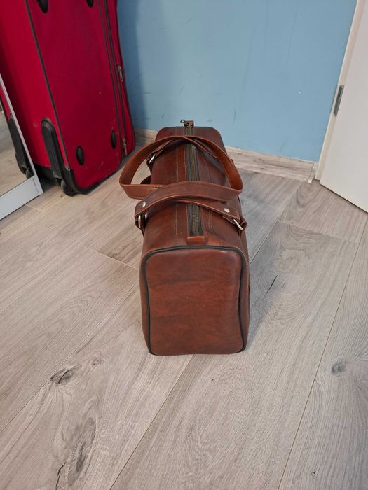 Torba  sķórzana PRL Brąz,Aktówka