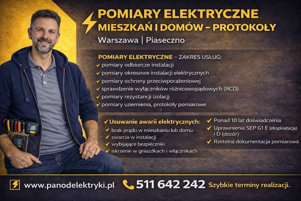 Pomiary elektryczne mieszkań i domów – protokoły. Sprawdzony Elektryk