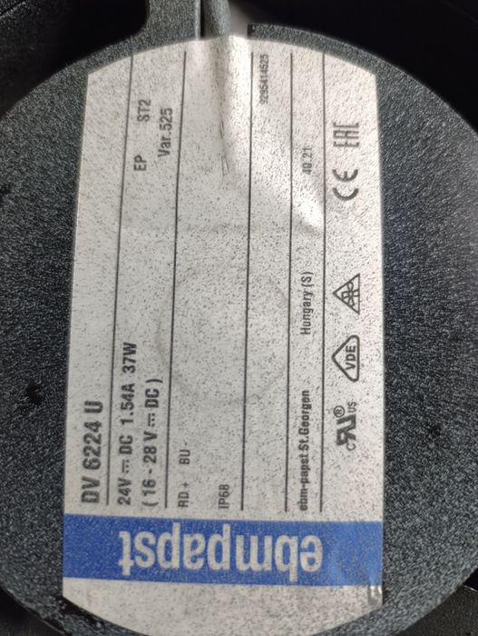 вентилятор постійного струму ebm-papst DV 6224 U 24V
Це осьовий вентил