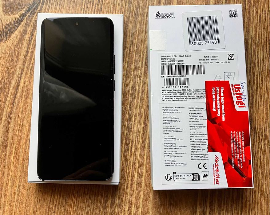 Smartfon OPPO Reno 12 5G z ładowarką bezprzewodową