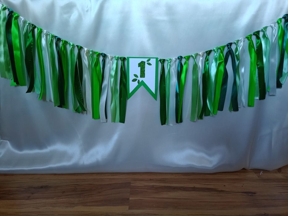 Girlanda urodzinowa roczek zielona leśna