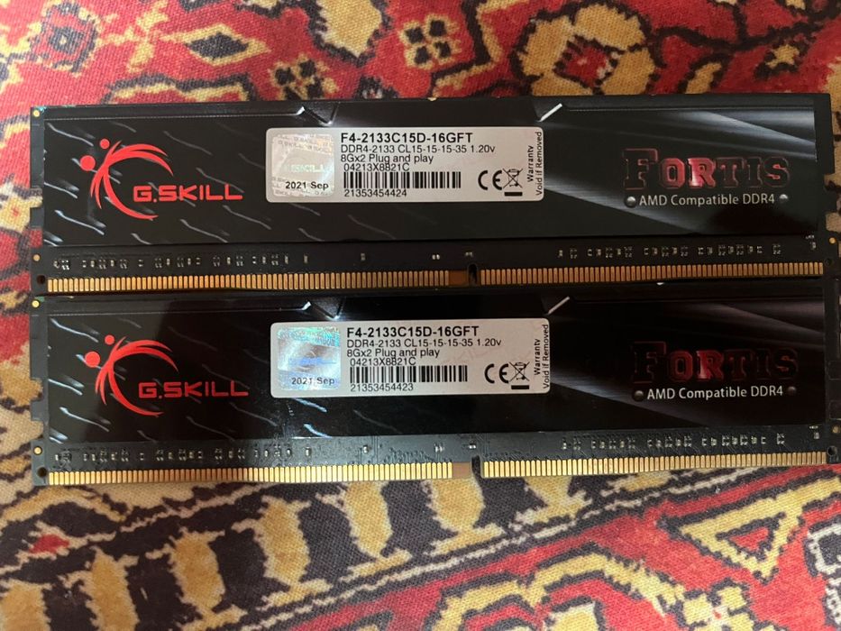 G.SKILL 16gb(2x8) DDR4 2444mhz CL15