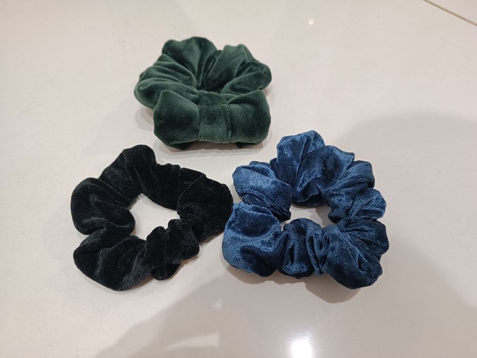 Gumki scrunchie do włosów - 3 sztuki
