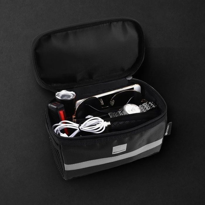 Wozinsky torba rowerowa na kierownicę z etui na telefon 2 l czarny