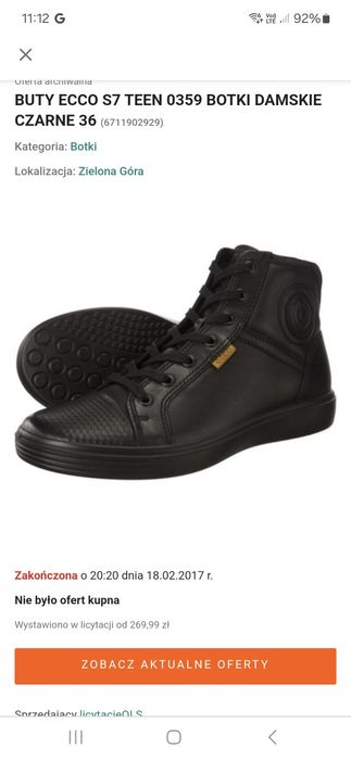 Botki młodzieżowe unisex ECCO