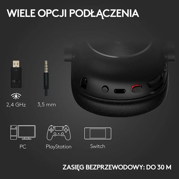 Słuchawki Logitech G Pro X2 Lightspeed Czarne