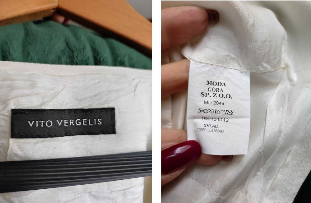 żakiet bolerko marynarka narzutka jedwabna metaliczna  elegancka