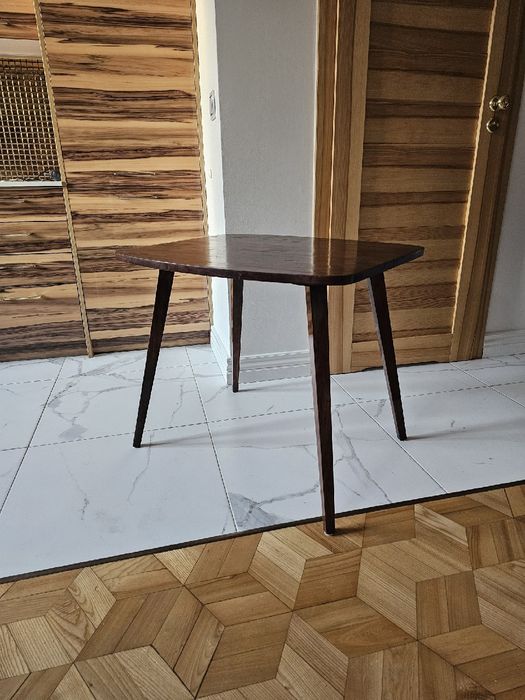 Stół stolik kawowy jadalniany drewniany prl solidny patyczak