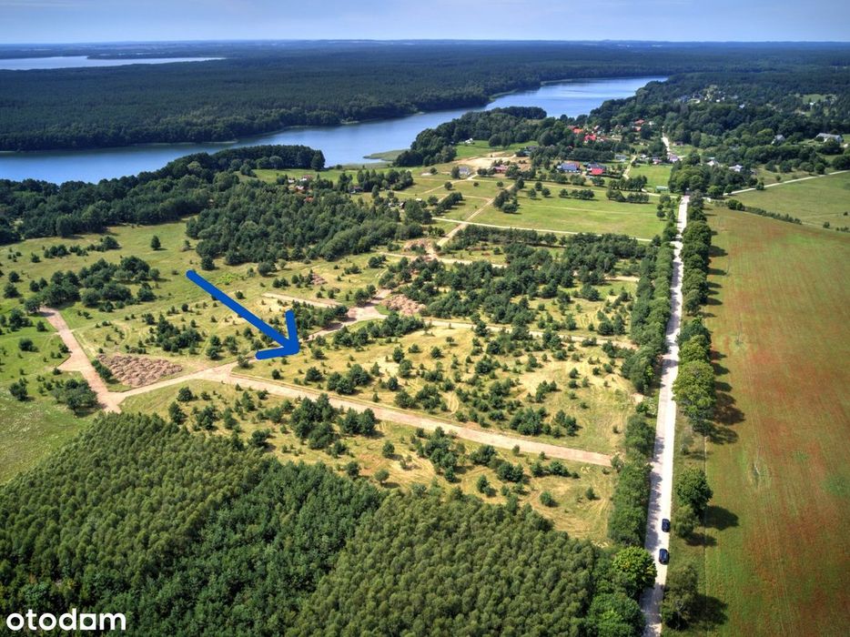 Ogrodzona działka nad jeziorem Dołgie na raty bez banku