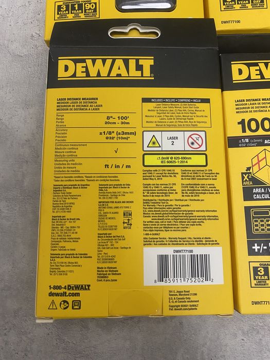 DeWALT лазерний метричний вимірювач відстані DWHT77100