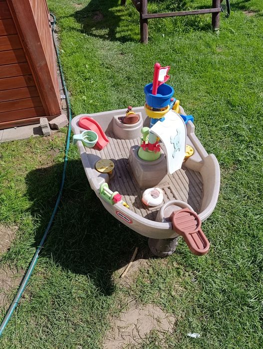 Little Tikes PIASKOWNICA Stół Wodny Ogrodowy Stolik STATEK PIRACKI 170256