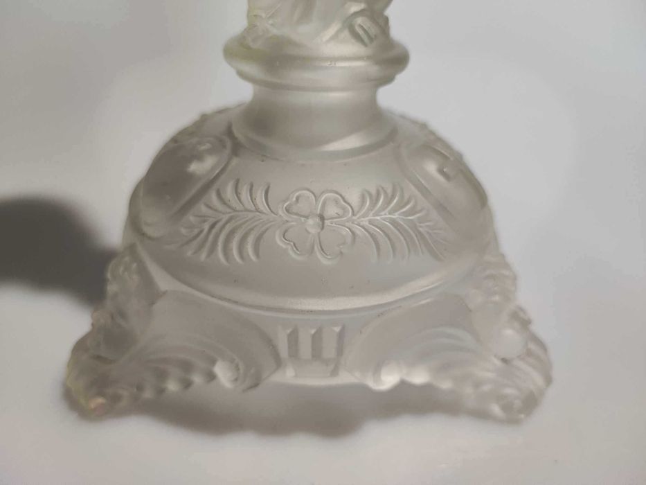 Przedwojenny świecznik,huta Ząbkowice M.Boska gorejące serce