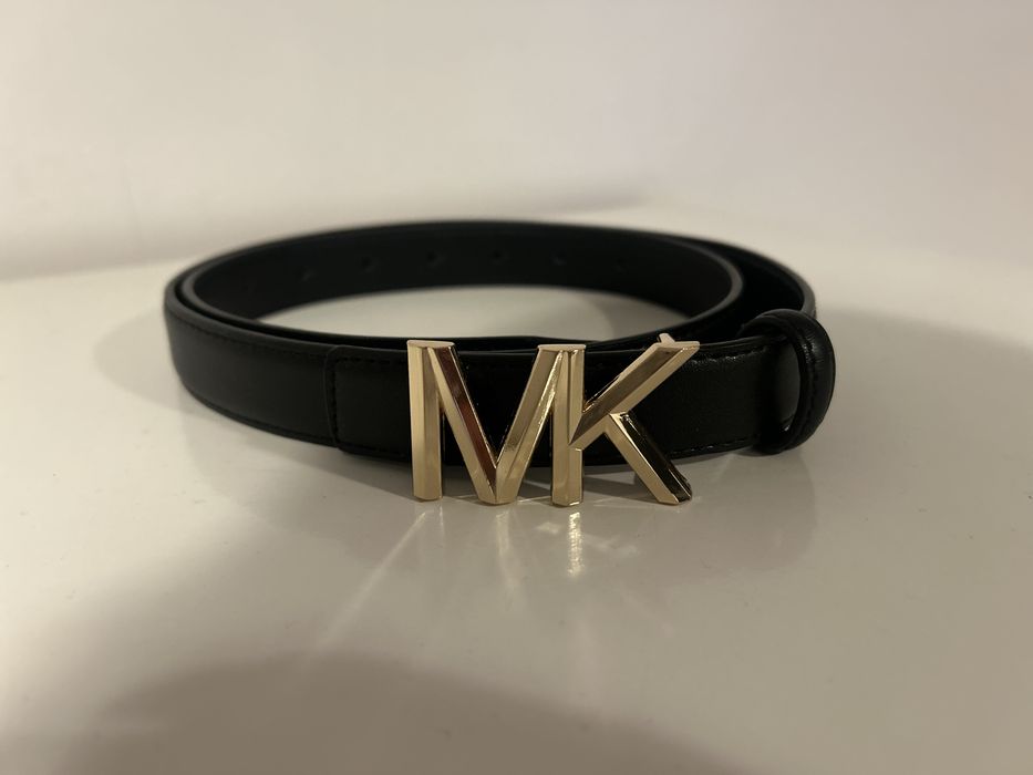 Pasek MK czarny logo Michael Kors 108 cm