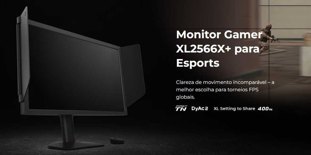 Monitor BenQ ZOWIE XL2566K+ | 400Hz & DyAc2 | O Rei do E-sports C/ garantia 2028