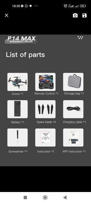 DRONE com câmara/TOP