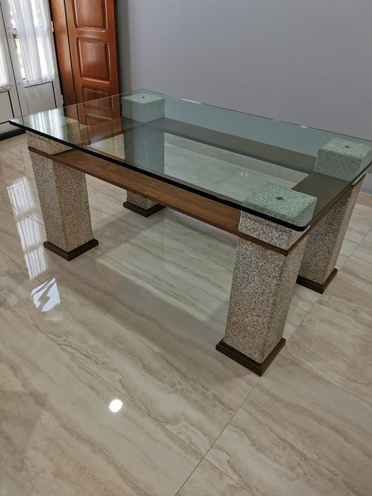 Mesa de Jantar em Vidro + Cadeiras