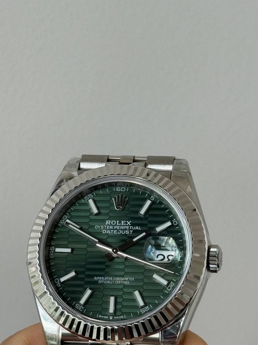 годинник Rolex Datejust 41 green